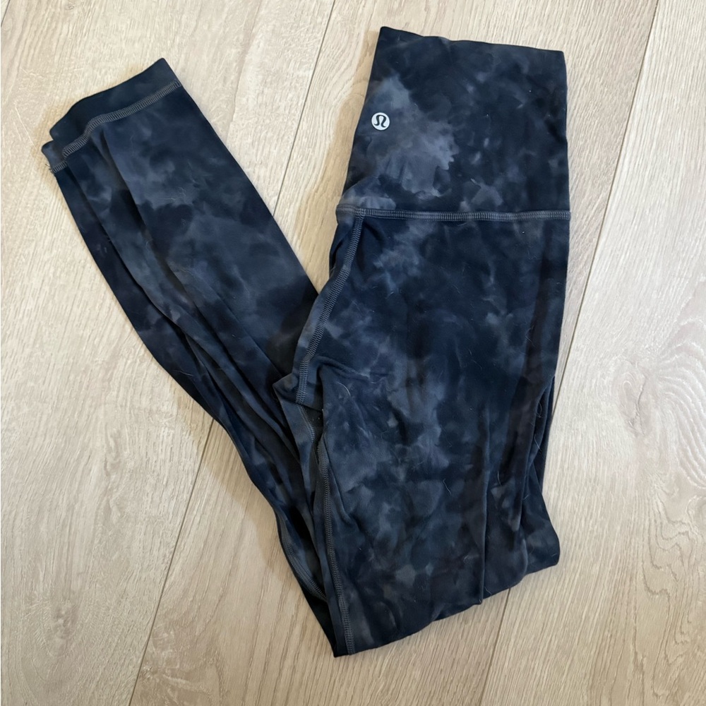 lululemon athletica Black Tie-Dye Leggings